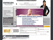 Tablet Screenshot of empregosvaledoitajai.com.br
